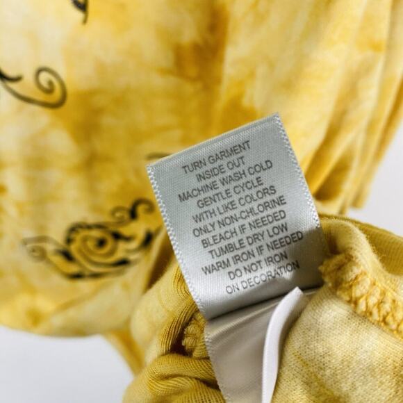 Dressbarn Size 3X Tie Dye Printed Embellished 3/4 Sleeve Henley Top Yellow - Picture 6 of 6